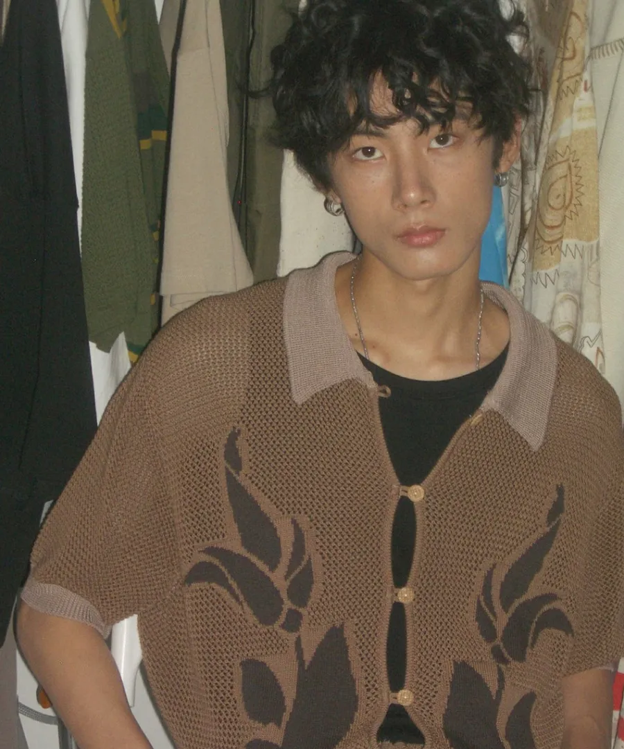 Outlet PHYSBOY Retro Leaf Crochet Button-Up Shirts