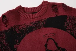 Discount Reaper Ripped Knit Sweater Sweaters