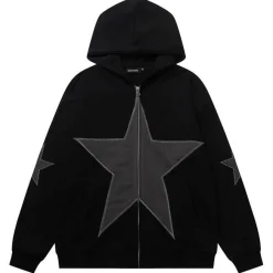 Online Star Patch Jacket Hoodies