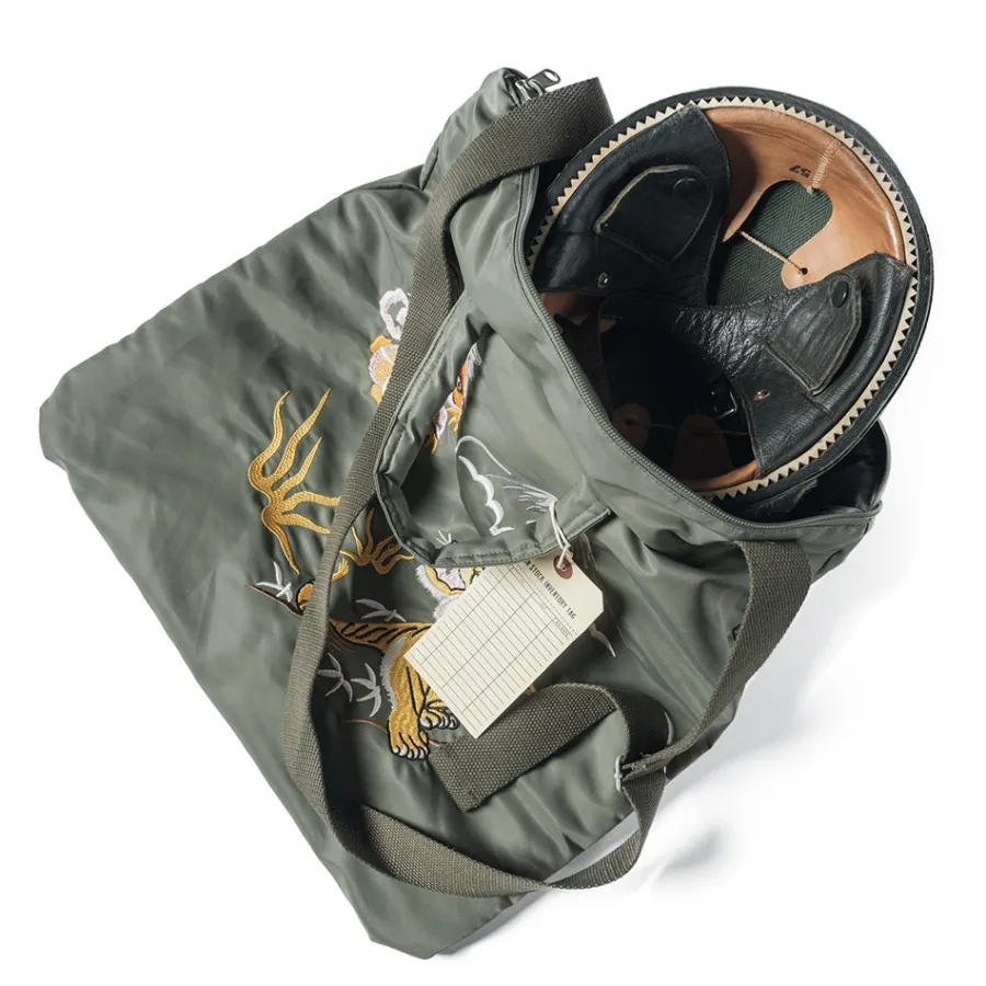 Online Vintage Style "Yokosuka" Embroidered Nylon Bag Accessories