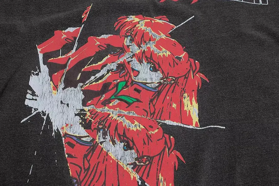 New Vintage Washed "Asuka Sehnsucht" Oversized Tee T-Shirts
