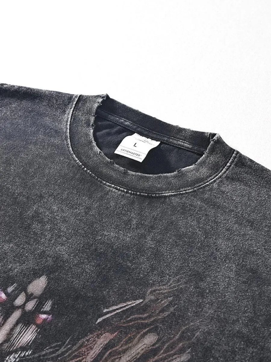 New Vintage Washed Titan Oversized Tee T-Shirts