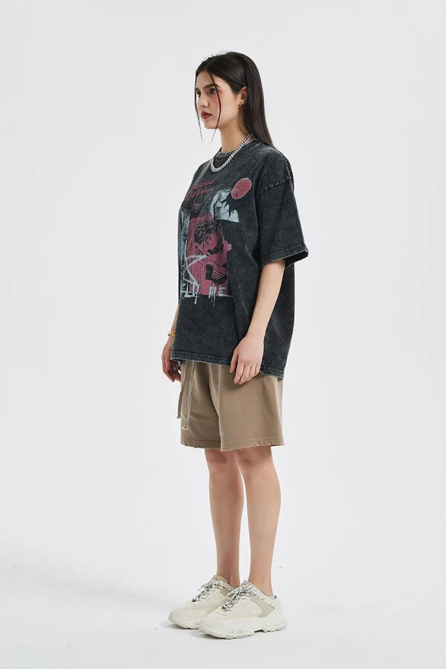 Outlet Vintage Washed "Tomie" Oversized Tee T-Shirts