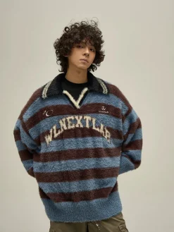 Outlet Logo Collared Sweater Sweaters