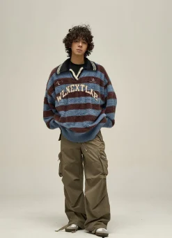 Outlet Logo Collared Sweater Sweaters