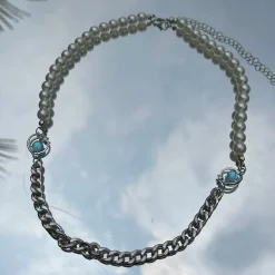New Round Chain Pearl Necklace Accessories