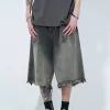 Fashion Vintage Raw Edge Denim Shorts Shorts